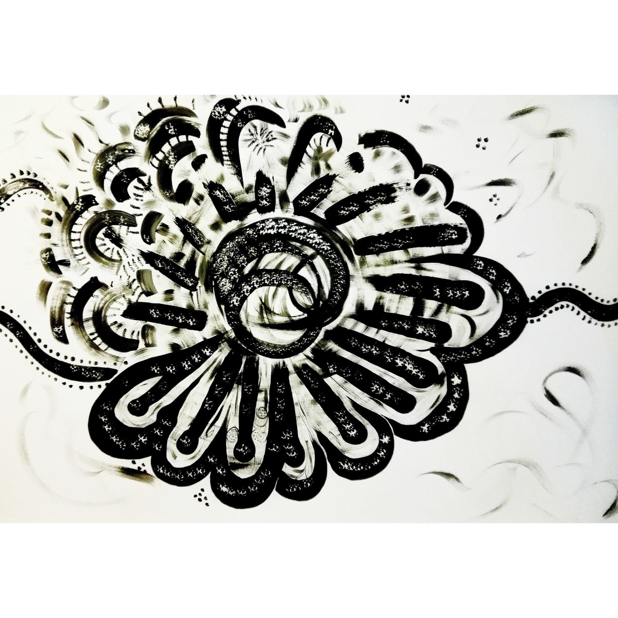 Arteterapia Sibilla Tugnoli Arteterapeuta a Milano - Bianco e nero fiore trasformazione